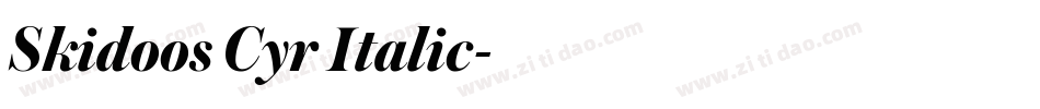 Skidoos Cyr Italic字体转换